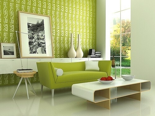 دکوراسیون داخلی زیبا و آرامش بخش با استفاده از رنگ سبز